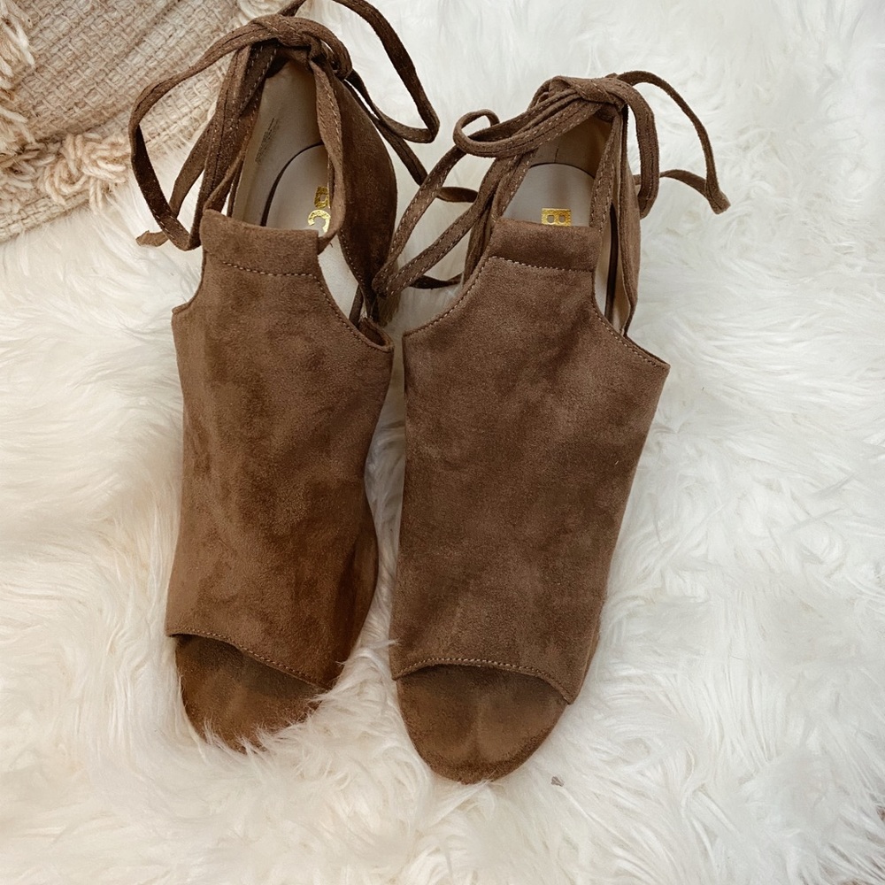 Suede Block Heels